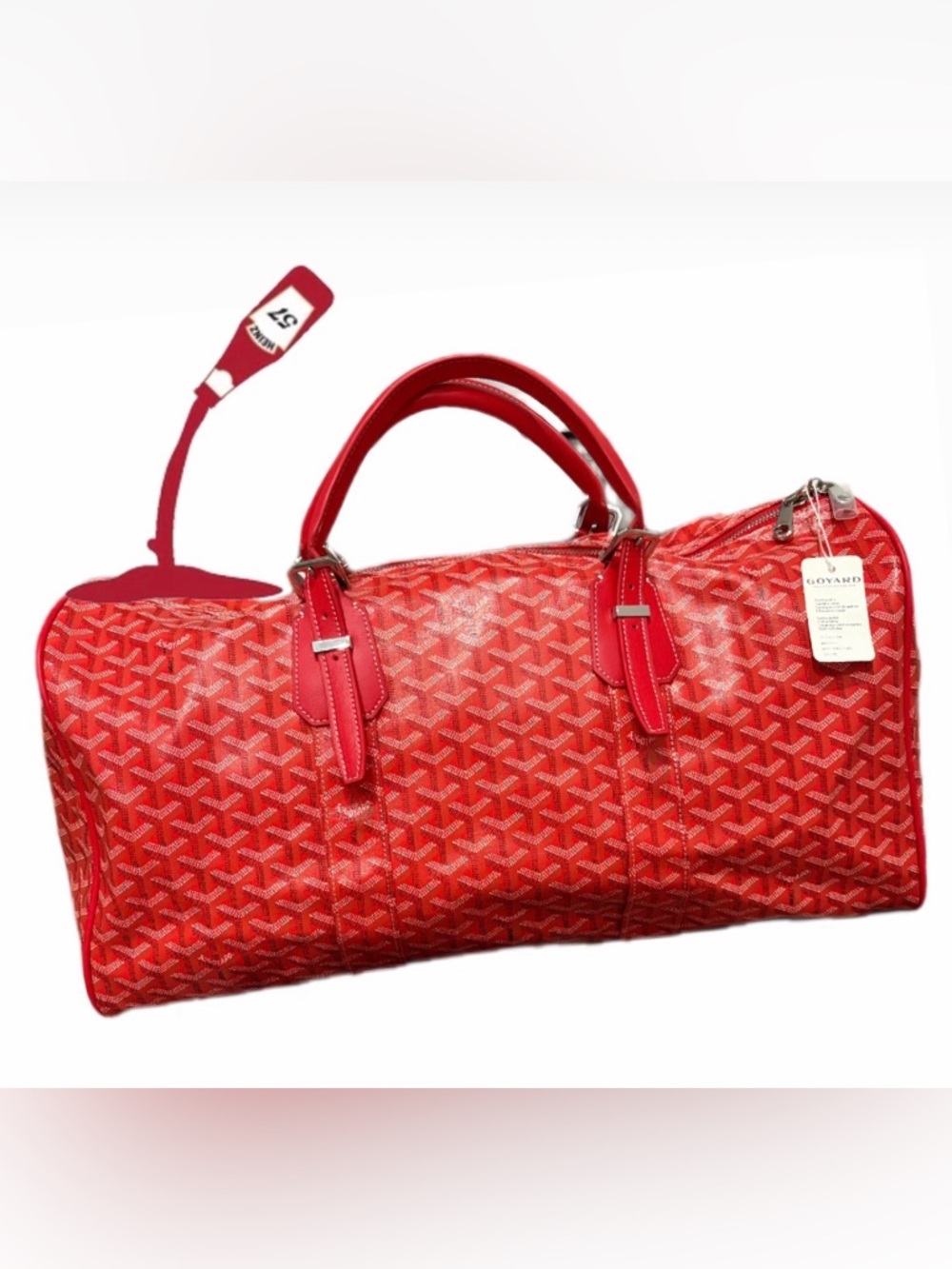 Dapper Dan Custom leather weekender duffle bag